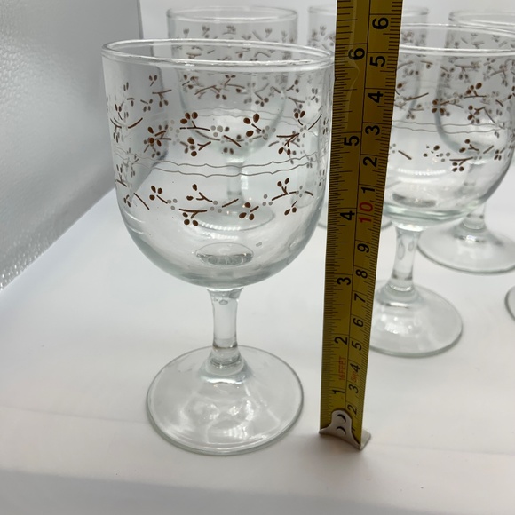Vintage Anchor Hocking Hawthorne Country Goblets Set of 6 Glasses - Picture 9 of 10